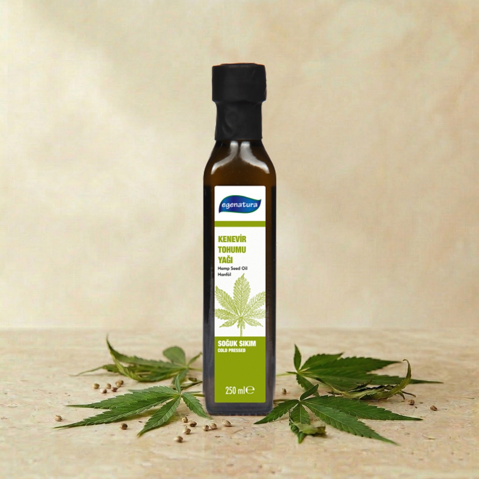 HAYAT DÖNGÜSÜ Kenevir Tohumu Yağı 250 ML Cam Şişe  Soğuk Press