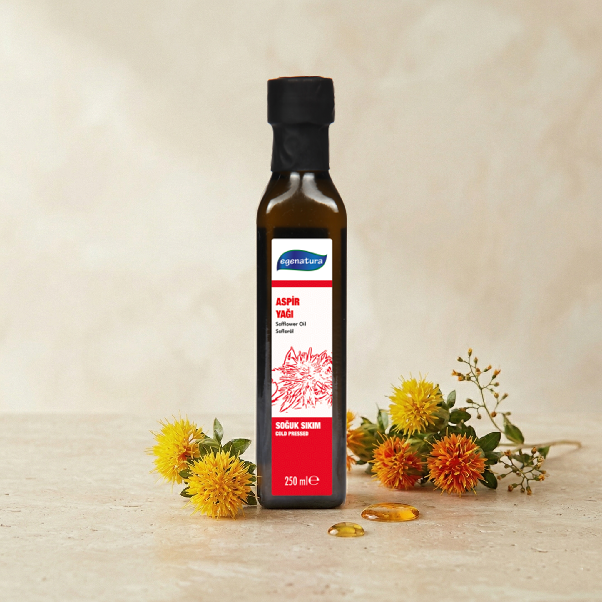 İNCELİK Aspir Tohumu Yağı 250 ml Cam Şişe Soğuk Sıkım