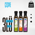 Çeşme: Kenevir +Kabak Çek.+Üzüm Çek. Yağı 3x 250 Ml Cam şişe Soğuk Sıkım