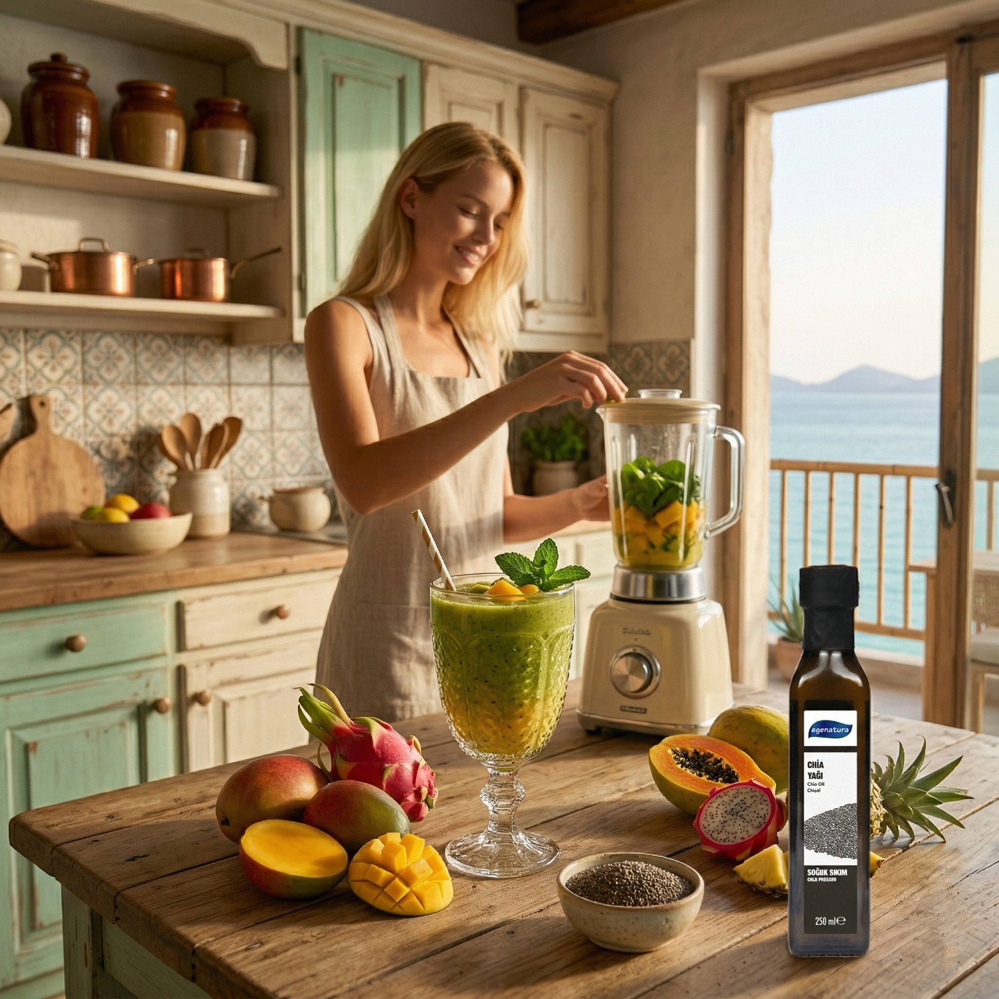 AZTEK RÜZGARI Chia Tohumu Yağı 250 ml Cam Şişe  Soğuk Sıkım