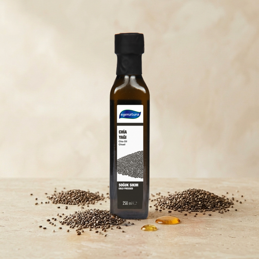 AZTEK RÜZGARI Chia Tohumu Yağı 250 ml Cam Şişe  Soğuk Sıkım