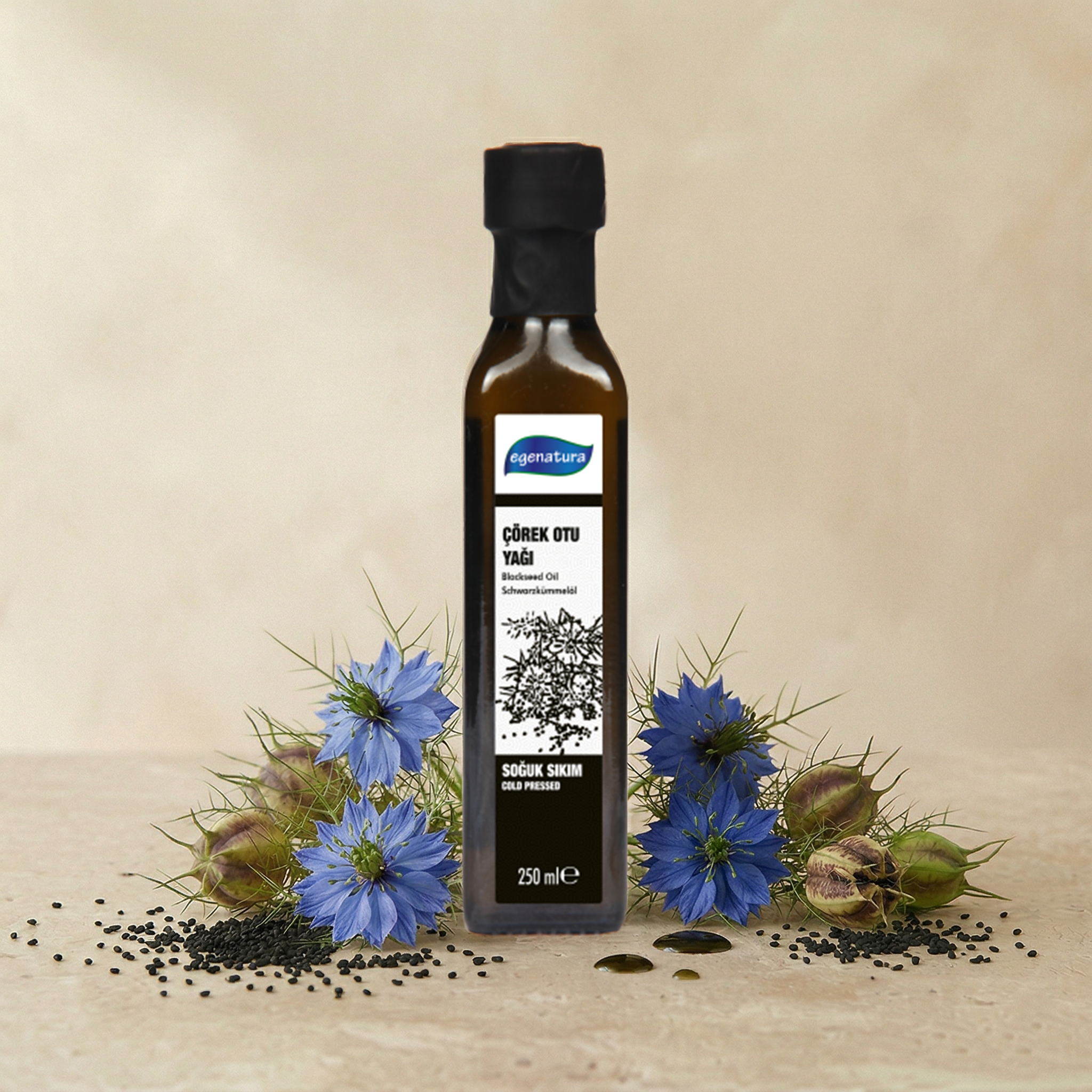 GELENEKSEL GÜÇ Çörek Otu Yağı 250 ml Cam Şişe Soğuk Sıkım