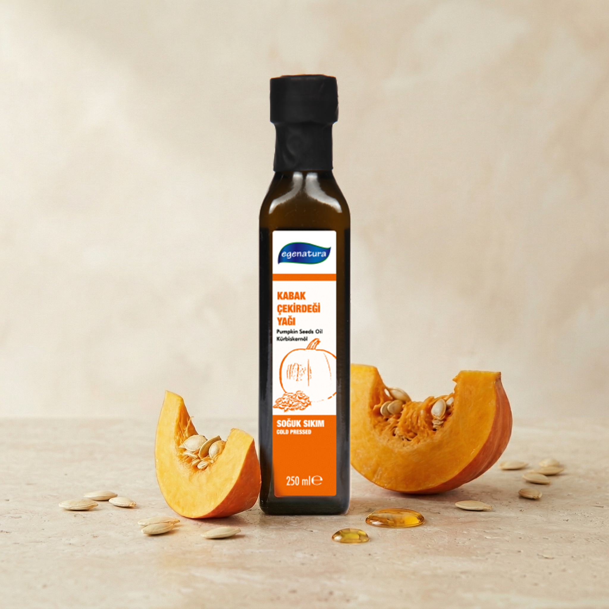 ERİL RAHATLIK Kabak Çekirdeği Yağı 250 ml Cam Şişe Soğuk Press