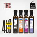 Teos : Chia +Kabak Çek.+ Üzüm Çek. +Keten Yağı 4 x 250 ML Cam Şişe Soğuk Sıkım